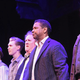 Actors Bill Irwin, Austin Butler, Colm Meaney and Denzel Washington appear onstage during The Iceman Cometh opening night on Broadway on April 26, 2018, in New York City.